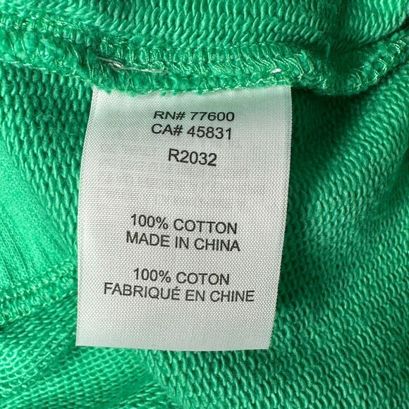 Sandrine Rose Green Oversized Cropped Sweatpants Side Pocket Women XS NWT - Picture 9 of 11